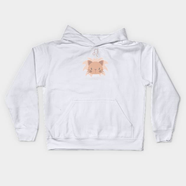 Leo Cute Zodiac Horoscope Kids Hoodie by MichelMM